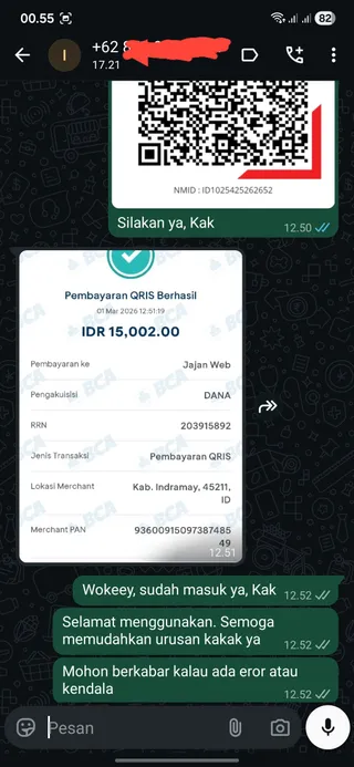 Testimoni ChatGPT Workspace (Business) — screenshot asli pelanggan Jajan Web