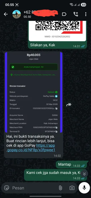 Testimoni Disney Plus — screenshot asli pelanggan Jajan Web
