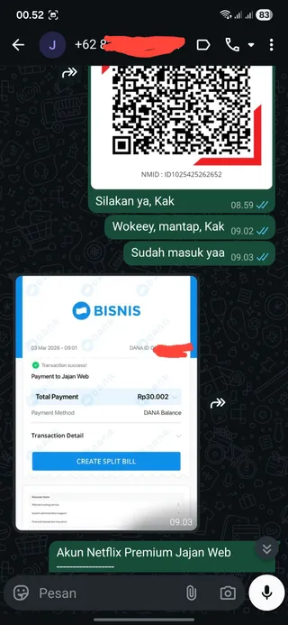 Testimoni GitHub Student Developer Pack — screenshot asli pelanggan Jajan Web
